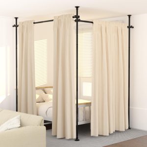 KELIXU Room Divider Curtain Rod No Drilling Tension Rods for Separation 28-144 i - Image 1