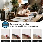 POEASYD Draught Excluder Door Bottom Seal 2 Pack Self Adhesive 2m x 45mm White - Image 3