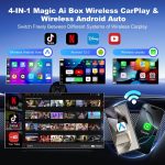 81TnyOwbjDL MTAKYI Wireless CarPlay AI Box 5-in-1 Adapter Netflix YouTube TF Card Plug & Play - Image 2