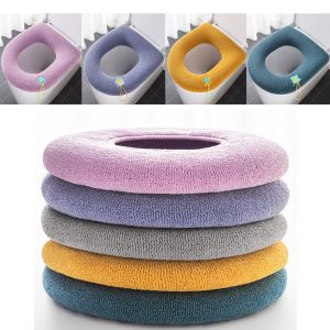 5x Toilet Seat Cover Pads Soft Washable Stretch Cushion Warm Fits