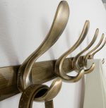 81vND8lLhoL HONSKY Wall Mounted Coat Rack 94cm Heavy Duty Metal Hook Rail Hat & Coat Hooks Black - Image 4