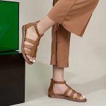 Ophestin Womens Roman Gladiator Sandals Flat Strappy Summer Shoes UK Size 9 - Image 6