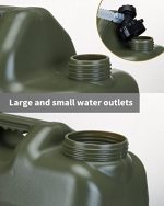 UPWOIGH 18.5L 5 Gallon Water Carrier with Tap BPA Free Camping Caravan Green - Image 7