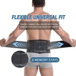 Paskyee Lower Back Support Belt with 6 Stays L(Fits waist 34-39) - Image 3