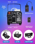 MOSFiATA 500W Fog Machine Smoke Machine Wireless Remote LED Lights DJ Disco Party - Image 6