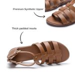 Ophestin Womens Roman Gladiator Sandals Flat Strappy Summer Shoes UK Size 9 - Image 3