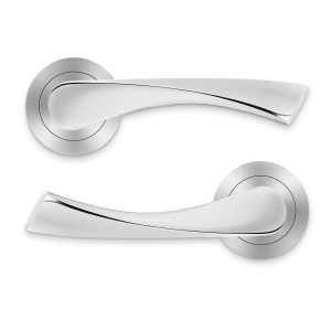 Probrico Internal Door Handle Set of 4 Satin Nickel Easy to Install
