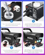 MOSFiATA 500W Fog Machine Smoke Machine Wireless Remote LED Lights DJ Disco Party - Image 5