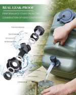 UPWOIGH 18.5L 5 Gallon Water Carrier with Tap BPA Free Camping Caravan Green - Image 5