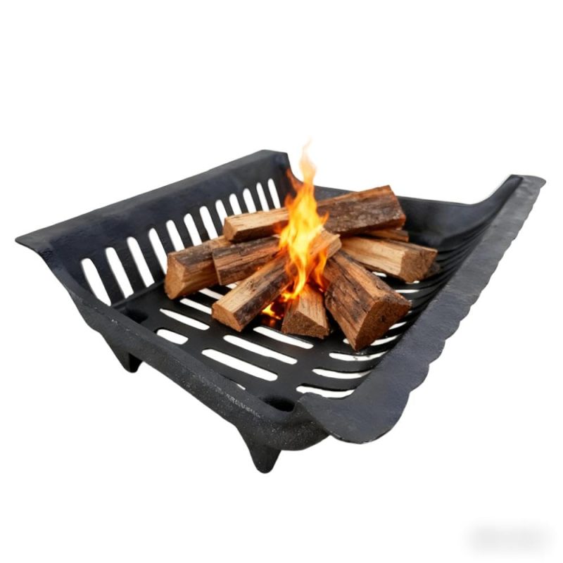 Amagabeli 18 Cast Iron Fire Grate Heavy Duty Fireplace Log Holder Open Fire Amag