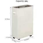 WOWLIVE Slim Laundry Basket on Wheels 44L Folding Waterproof - Image 3