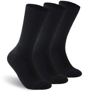 Diabetic Socks Merino Wool Non Binding Cushion Sole Seamless Toe 3 Pairs Facool