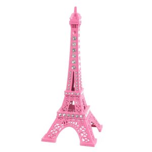 Eiffel Tower Ornament Metal Rhinestone Miniature Model Paris Souvenir