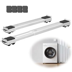 Adjustable Appliance Rollers Wheels with Brake Heavy Duty 660lb Washing Machine
