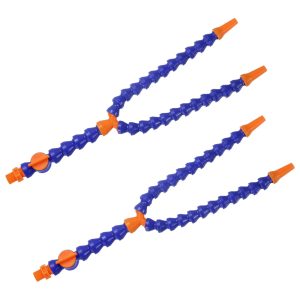 4Pcs G3/8 Thread Flexible Water Oil Coolant Pipe Hose 400mm