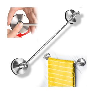 Suction Towel Rail 42.8cm No Drill Stainless Steel Waterproof Easy