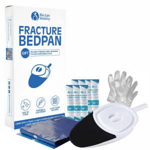 Fracture Bed Pan with Lid & Handle Slipper Bedpan Portable Fracture Bed Pan
