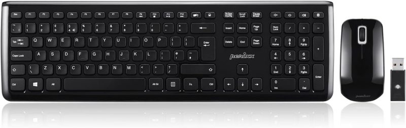 61knIH6jxCL Perixx PERIDUO-703B Wireless Keyboard Mouse Set UK QWERTY Full Size Number Pad - Image 1