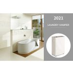 WOWLIVE Slim Laundry Basket on Wheels 44L Folding Waterproof - Image 2