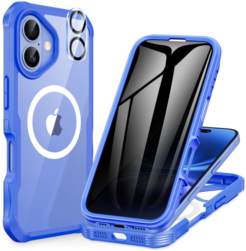 iPhone 16 Privacy Case MagSafe Built In Screen Protector 360 Full Body