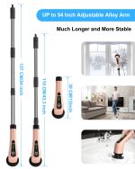 71HMRQ321oL Leebein Leebein Electric Spin Scrubber Cordless Extendable Handle 8 Brush Heads - Image 5