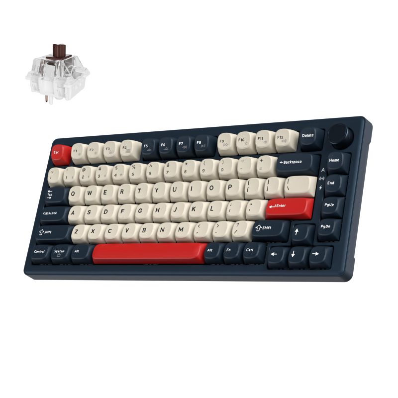 JamesDonkey J2 75% Wireless Mechanical Keyboard 82 Key RGB Knob Hot Swap JamesDo