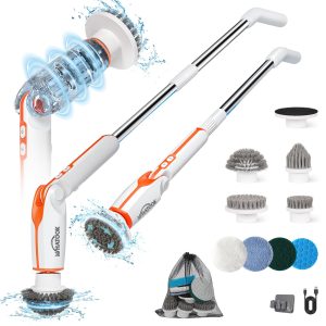 Electric Spin Scrubber Cordless Bathroom Shower Tile Cleaner 8