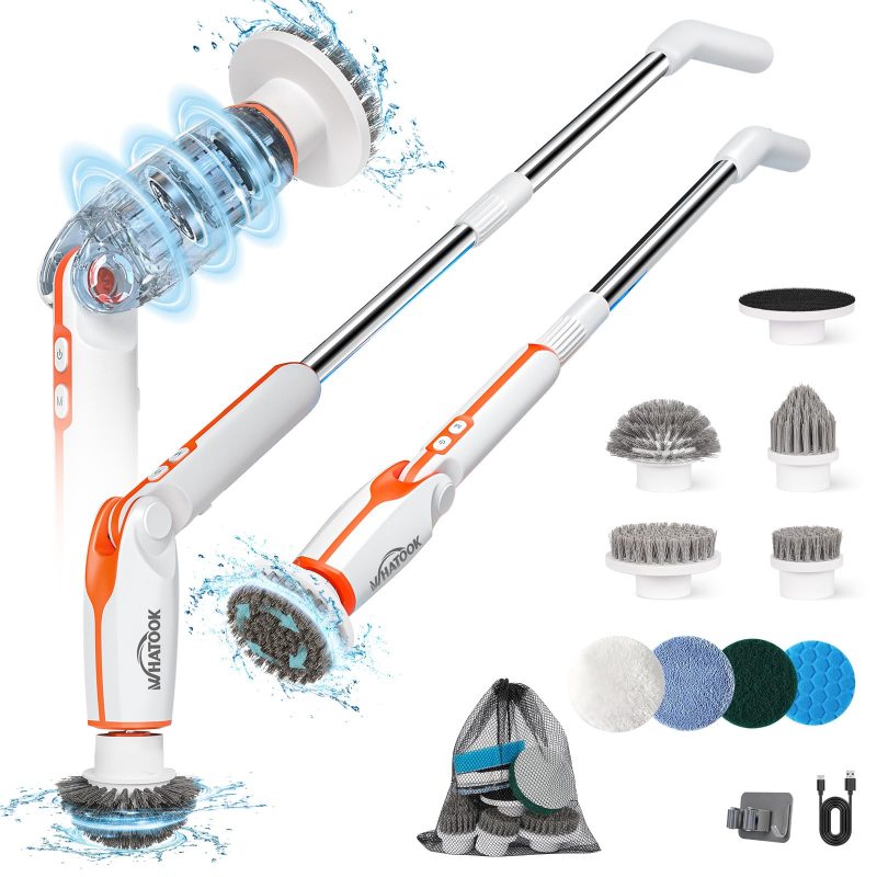 71QSwiIWGBL Electric Spin Scrubber Cordless Bathroom Shower Tile Cleaner 8