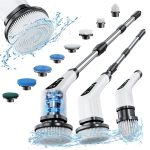 ‎Leebein Leebein Electric Spin Scrubber Cordless Extendable Handle 8 Brush Heads - Image 1