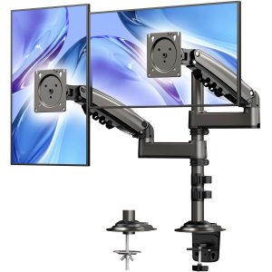 HUANUO Dual Monitor Arm Desk Mount 13-32in VESA 75/100 Height Adjustable
