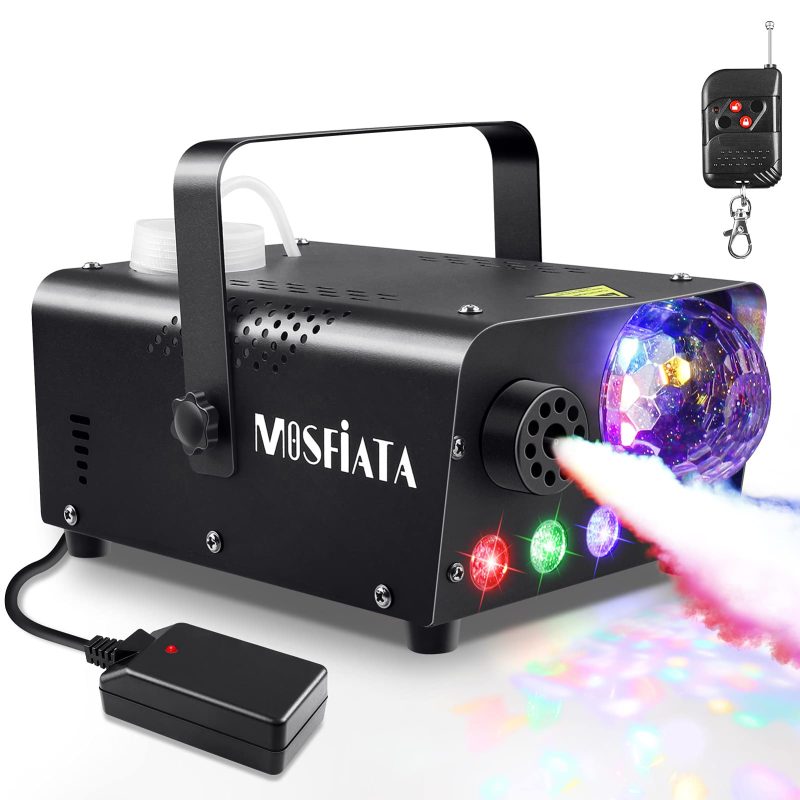 71wx8rNFxhL Fog Machine with Disco Lights 600W Smoke 2500 CFM Spray Remote Control