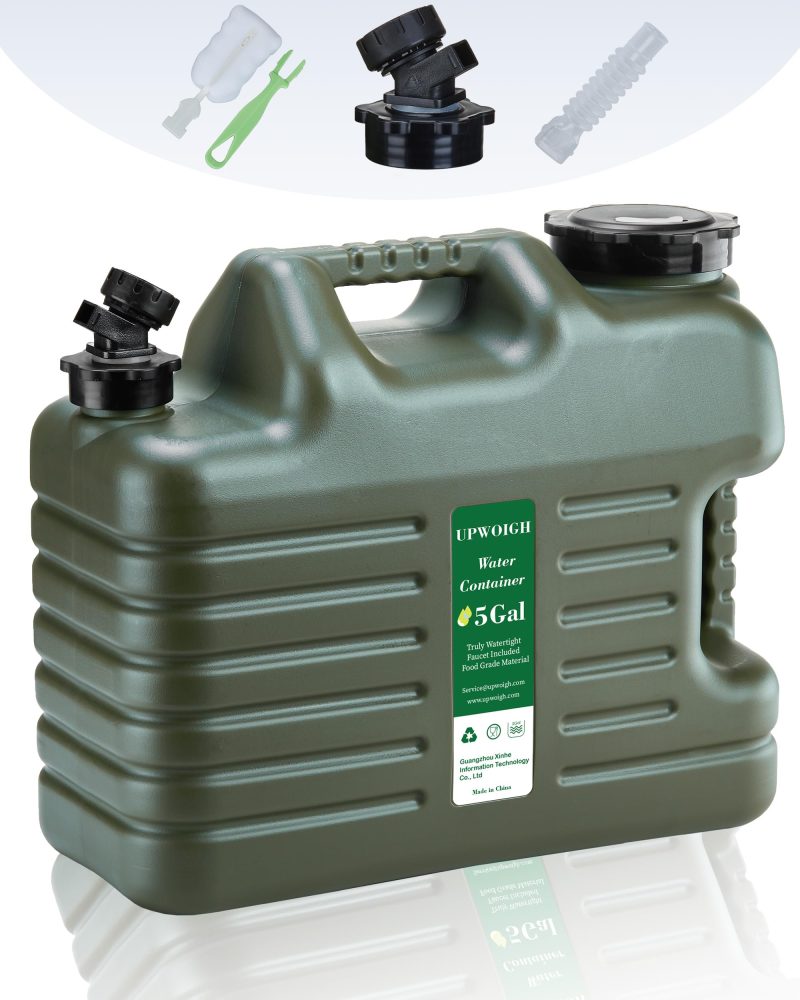 813dcD3JO6L UPWOIGH 18.5L 5 Gallon Water Carrier with Tap BPA Free Camping Caravan Green - Image 1