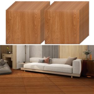 40 Pack Peel & Stick Vinyl Floor Tiles 30x30cm Wood Effect 40 Pack Peel Stick