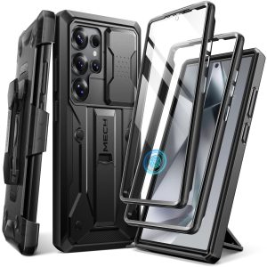 Galaxy S24 Ultra Case Belt Clip Slide Cam Cover Screen Protector