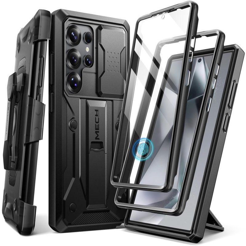 Galaxy S24 Ultra Case Belt Clip Slide Cam Cover Screen Protector