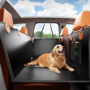Affordable Quality Products 8 HiPetpy Dog Car Back Seat Cover Hard Bottom Extender Waterproof PU Leather Black