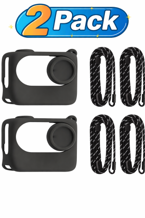 2 x Silicone Protective Case with Lens Cap Insta360 GO 3S Action Pod