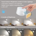 Coollamp LED Wall Light Rechargeable Battery Operated Reading Lamp Touch Control - Image 2