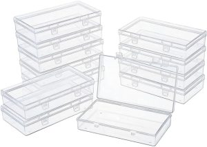 LJY 12 Pack Plastic Storage Boxes with Lids - Image 1