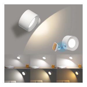 Coollamp LED Wall Light Rechargeable Battery Operated Reading Lamp Touch Control - Image 1