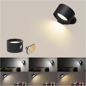 Coollamp LED Indoor Wall Lamp Bedroom Light with Warm/Natural/White 3 Brightness
