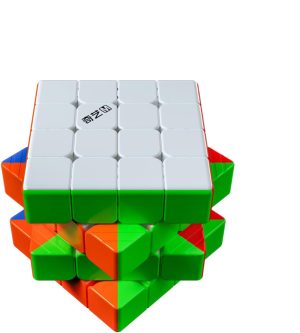 QY MS 4x4 Speed Cube Stickerless Magic Puzzle Fast Smooth Turning Brain Teaser Q