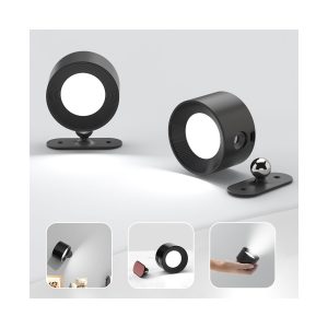 2 Pack Rechargeable Wall Lights Battery Operated LED Reading Lamps 360° Touch