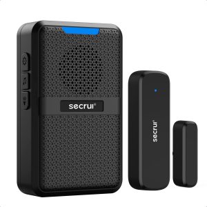 SECRUI Wireless Door Chime Sensor Alarm Plug In Magnetic Entry Alert 62 Chimes B