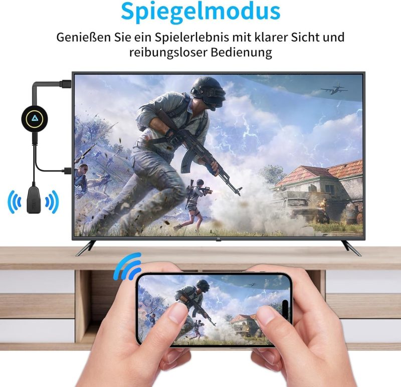 71GUmHql7gL QIDUHUQI Wireless HDMI Display Adapter 4K Screen Mirror Miracast TV Dongle Jet Black - Image 1