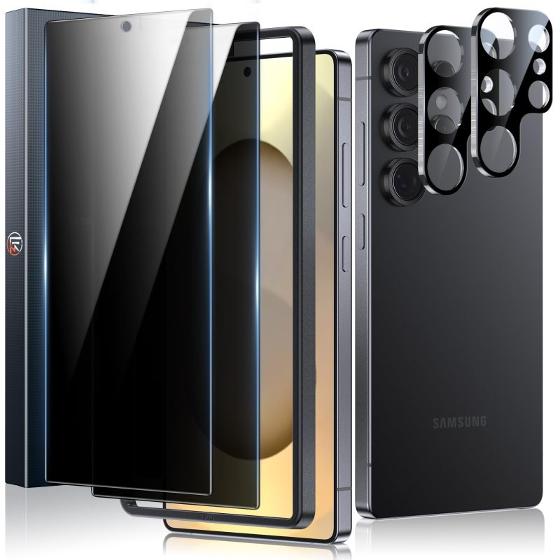 Samsung S25 Ultra Privacy Screen Protector 2+2 Pack Camera Lens Glass Kit Samsun