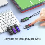 Vansuny 5 Pack 64GB USB Flash Drive Memory Stick Retractable Thumb Pen Drive Colours - Image 3