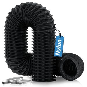 Hon&Guan 75mm 5m 3in Nylon Ducting Hose Diesel Heater Dryer Vent Black