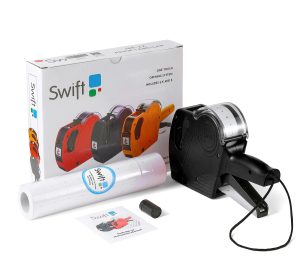 Swift M8-22 Price Gun Kit Label Gun 5500 Labels Spare Ink Retail Black Swift
