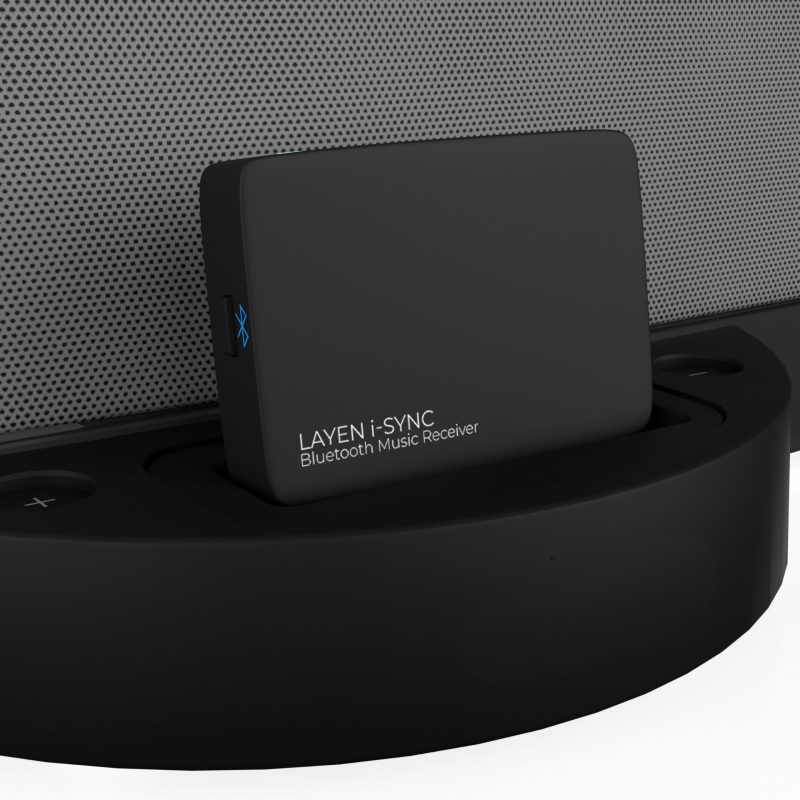 LAYEN i-SYNC | 30 Pin Bluetooth 5.3 Adapter | Premium 5.3 Wireless Audio For Bos
